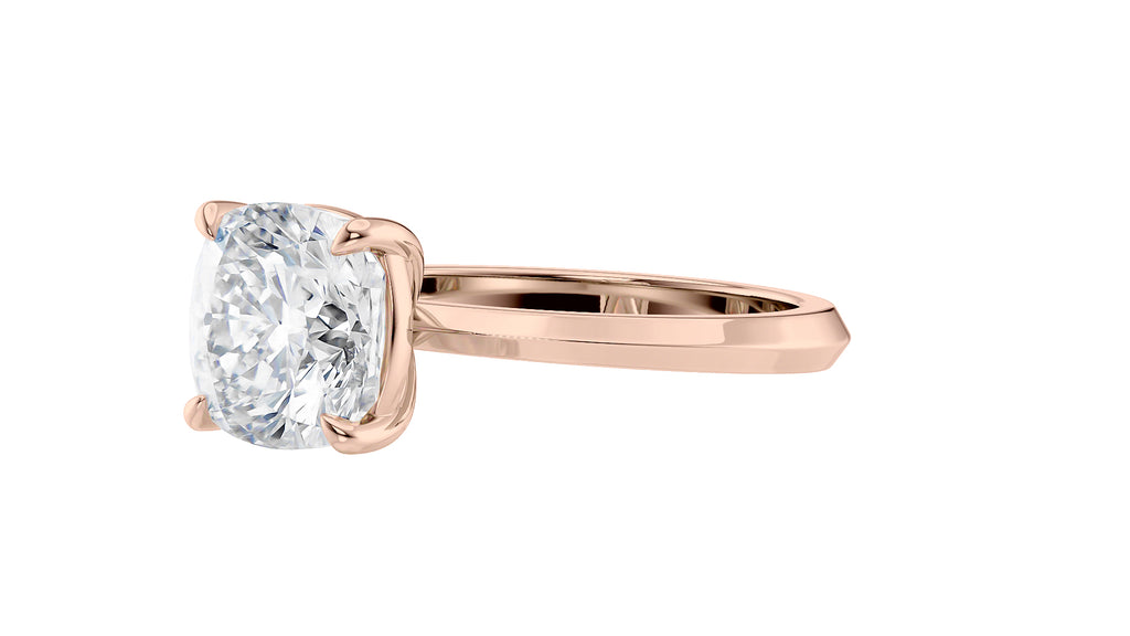 Cushion Cut Solitaire Diamond Engagement Ring
