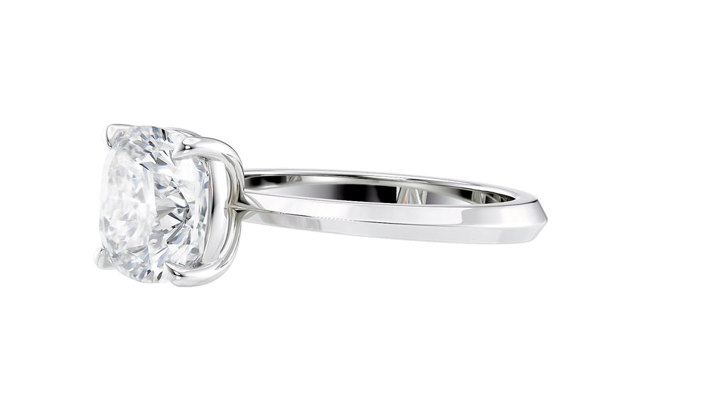 Cushion Cut Solitaire Diamond Engagement Ring