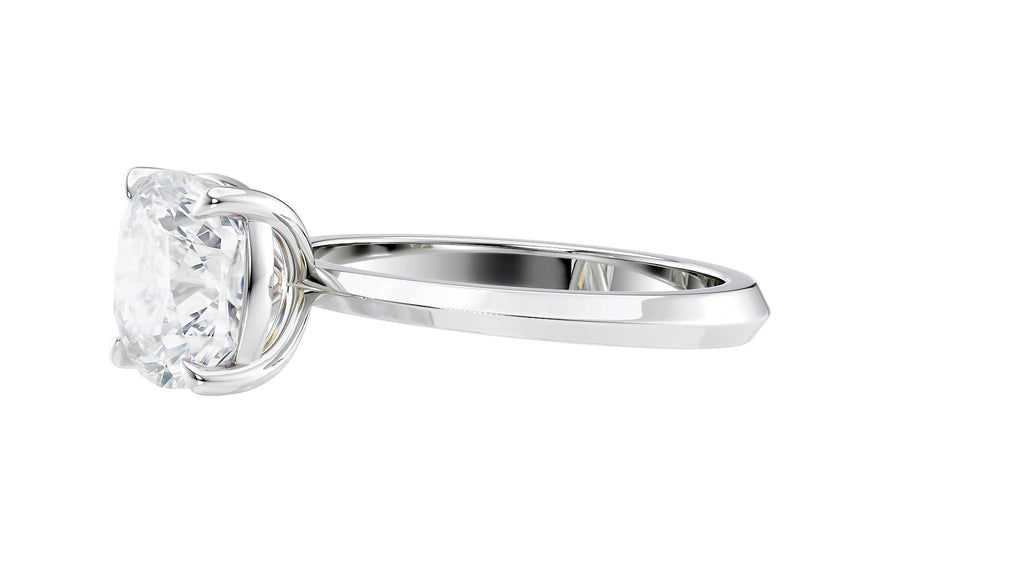 Cushion Cut Solitaire Diamond Engagement Ring