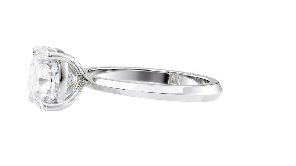 Cushion Cut Solitaire Diamond Engagement Ring