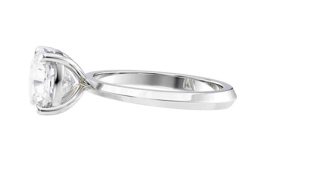 Cushion Cut Solitaire Diamond Engagement Ring