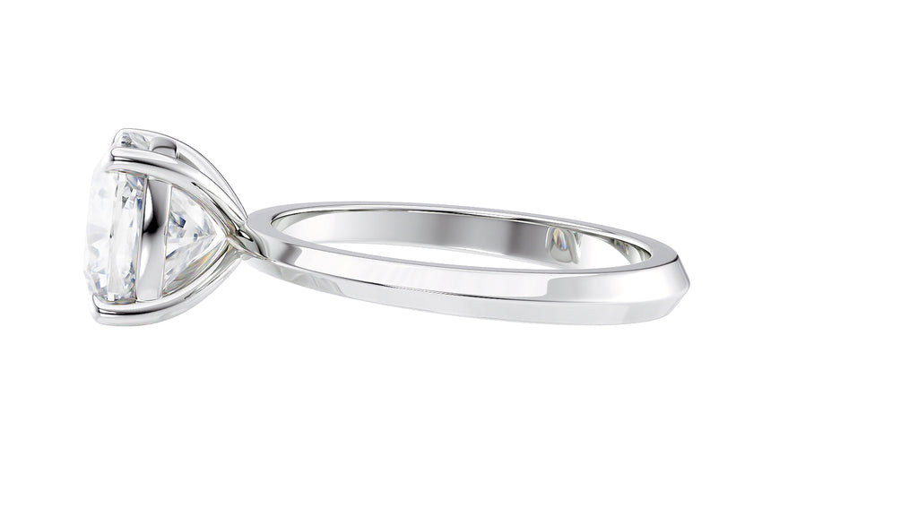 Cushion Cut Solitaire Diamond Engagement Ring