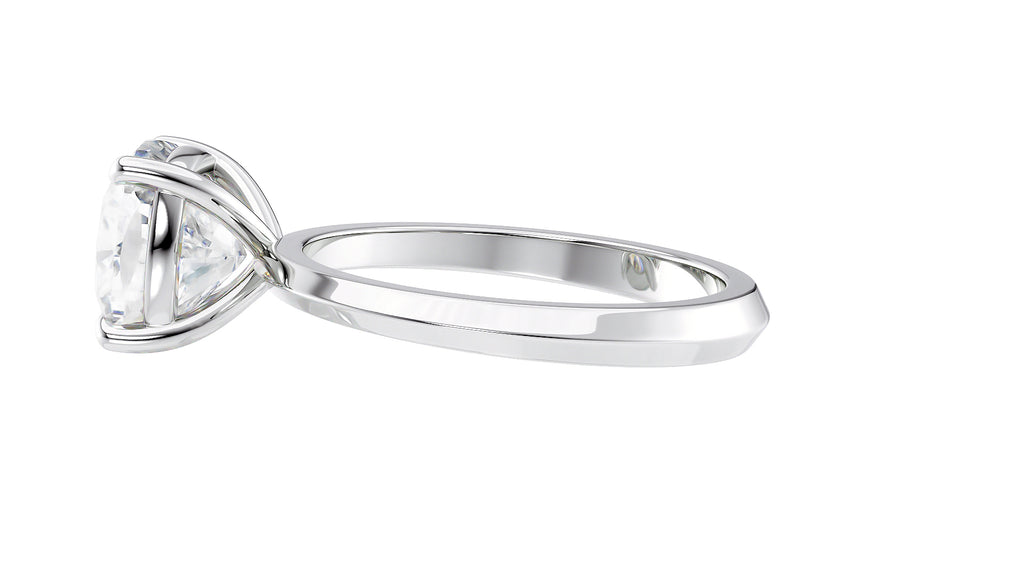 Cushion Cut Solitaire Diamond Engagement Ring