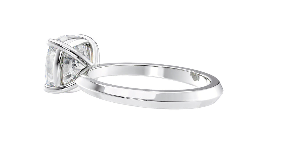 Cushion Cut Solitaire Diamond Engagement Ring