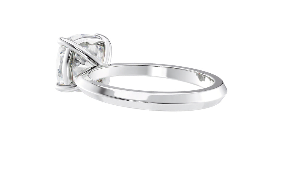 Cushion Cut Solitaire Diamond Engagement Ring