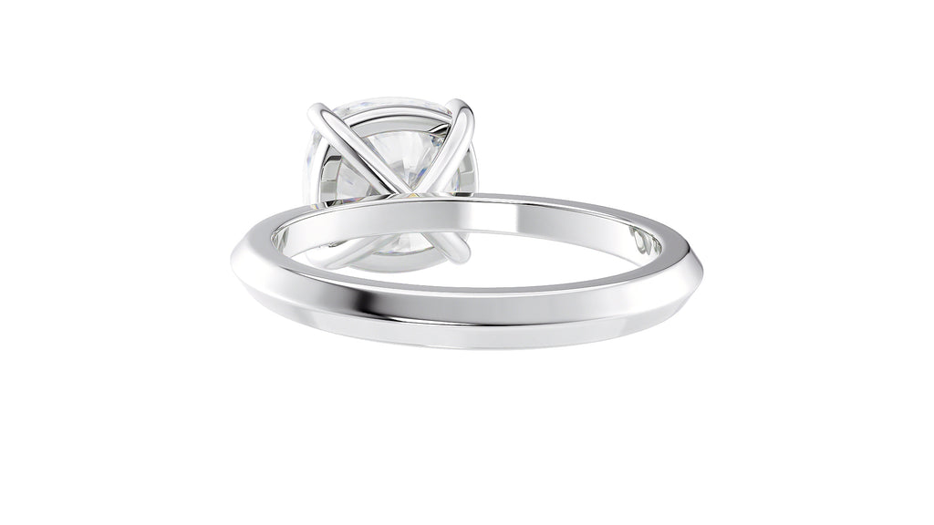 Cushion Cut Solitaire Diamond Engagement Ring