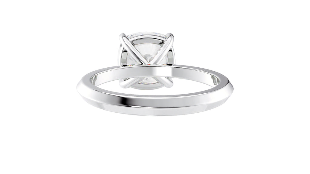 Cushion Cut Solitaire Diamond Engagement Ring