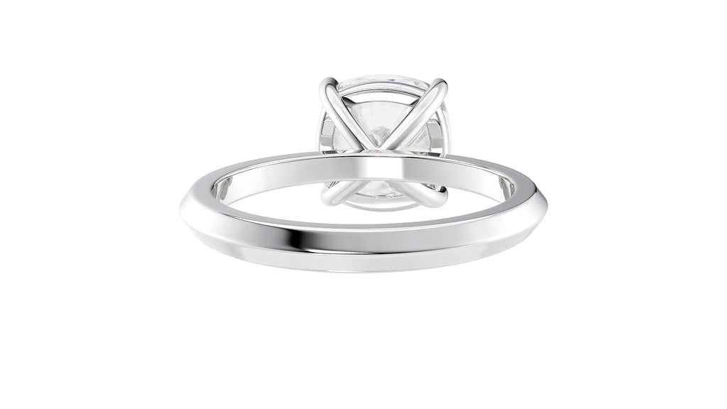 Cushion Cut Solitaire Diamond Engagement Ring