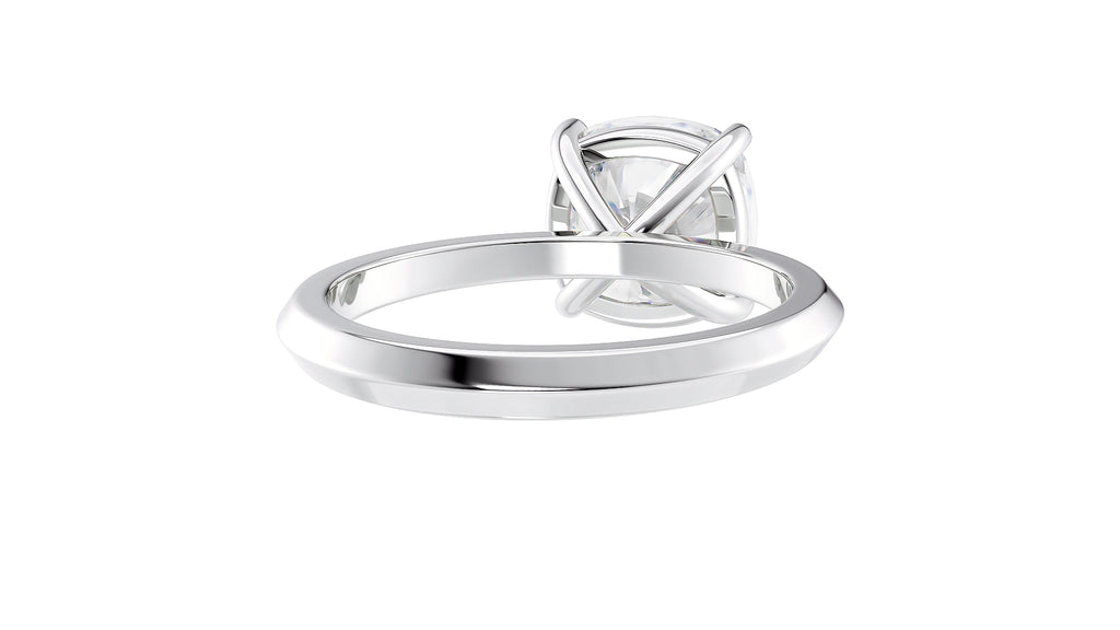 Cushion Cut Solitaire Diamond Engagement Ring