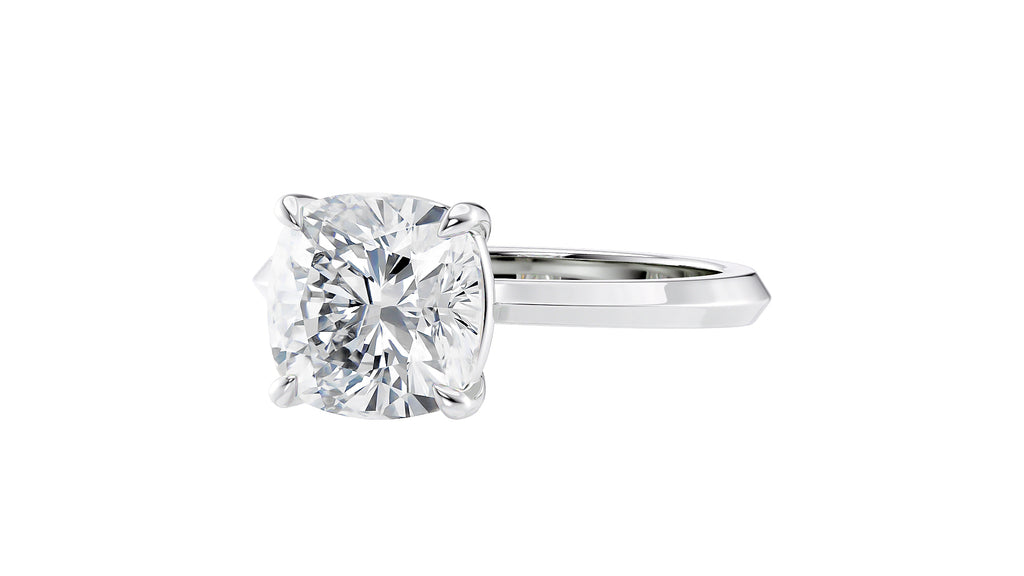 Cushion Cut Solitaire Diamond Engagement Ring