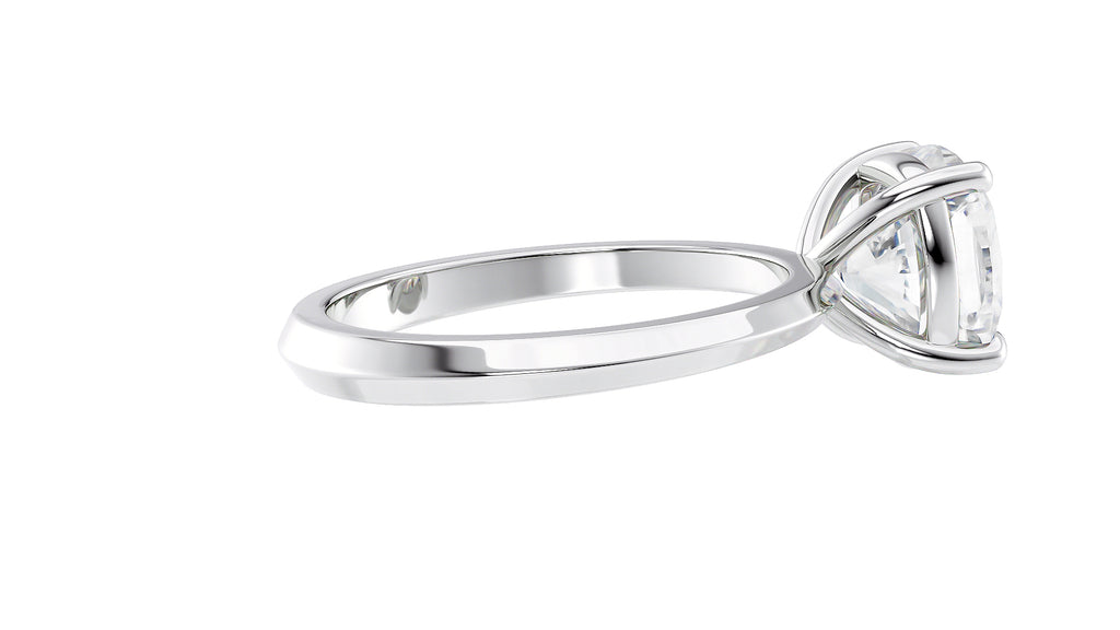 Cushion Cut Solitaire Diamond Engagement Ring