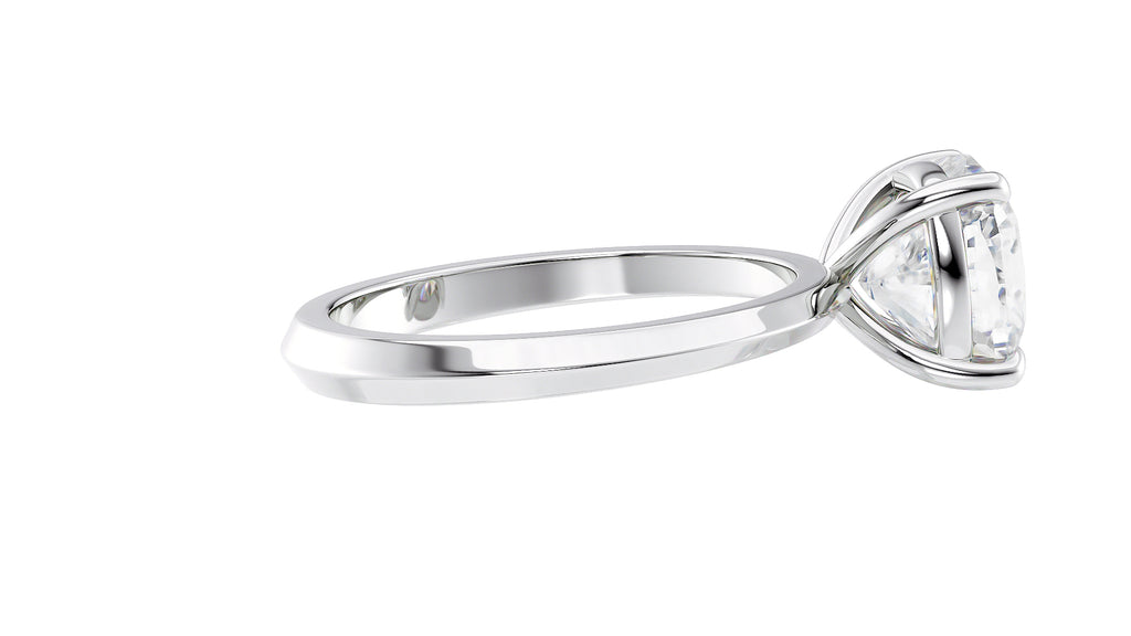 Cushion Cut Solitaire Diamond Engagement Ring