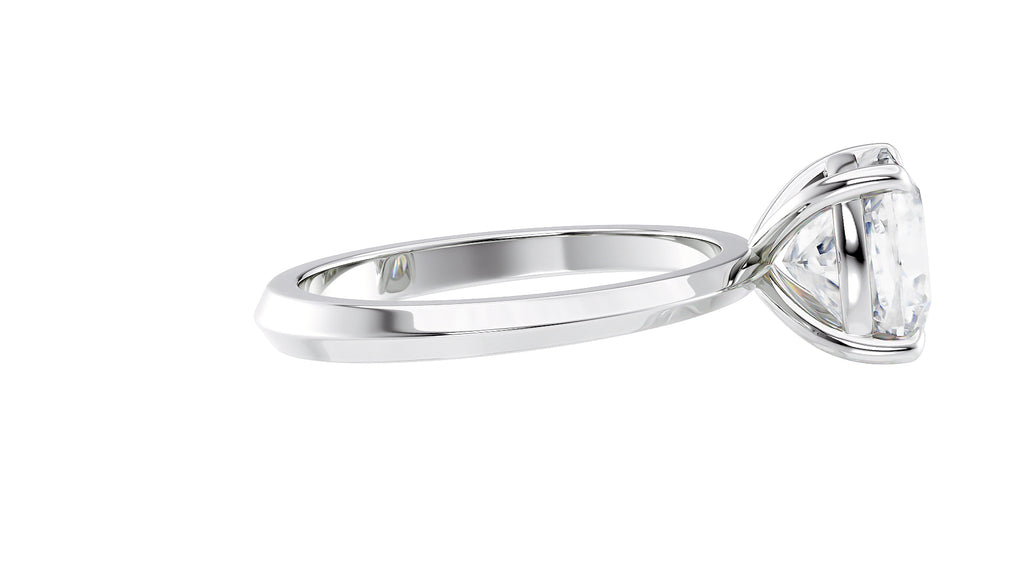 Cushion Cut Solitaire Diamond Engagement Ring