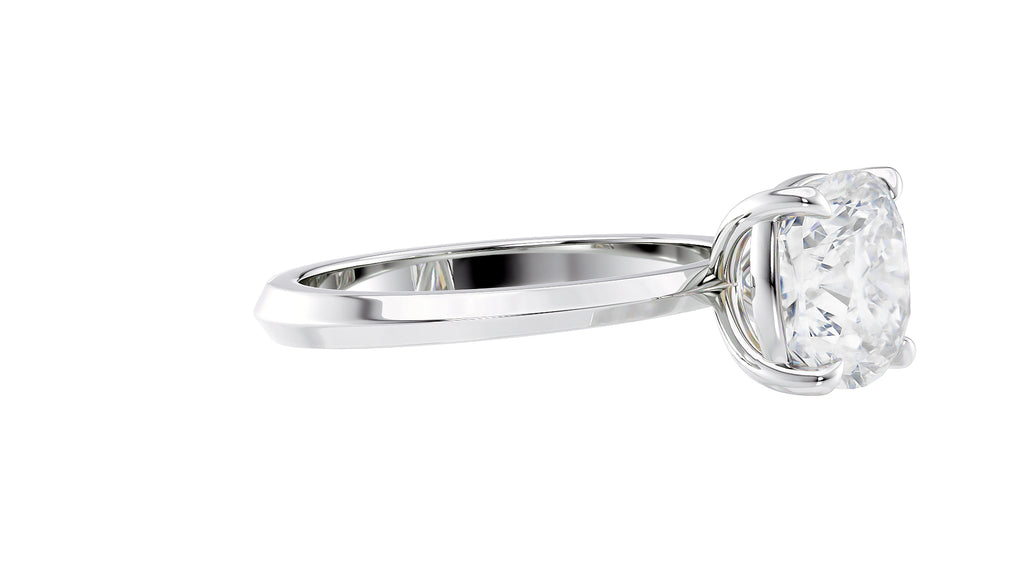 Cushion Cut Solitaire Diamond Engagement Ring