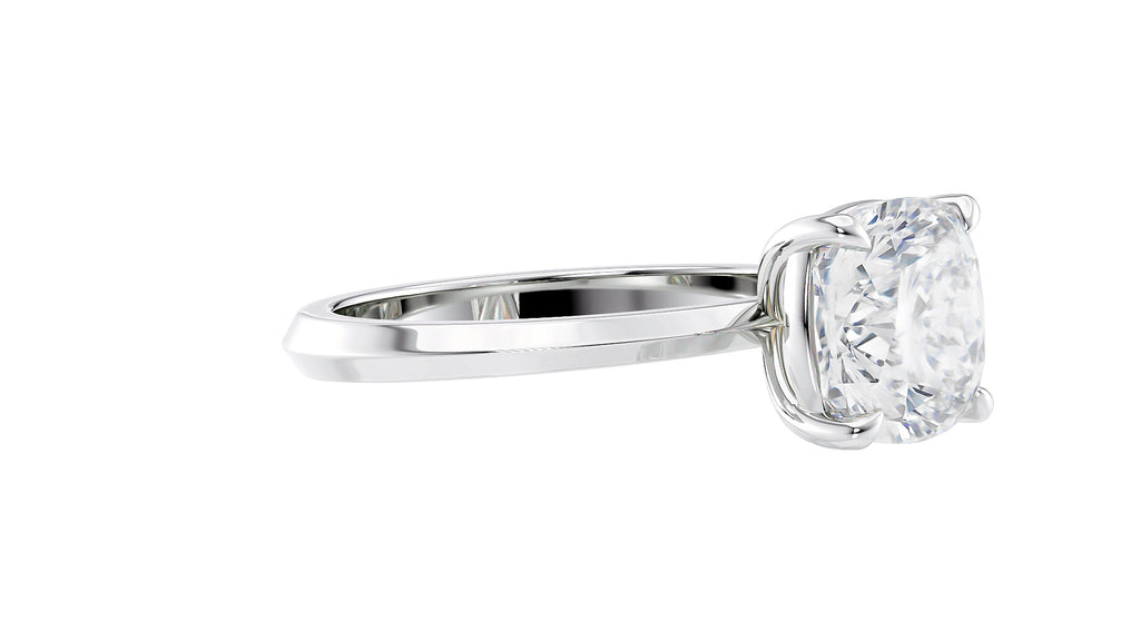 Cushion Cut Solitaire Diamond Engagement Ring