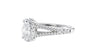 Oval Solitaire Split Diamond Band Engagement Ring