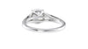 Round Solitaire Split Diamond Band Engagement Ring