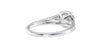 Round Solitaire Split Diamond Band Engagement Ring