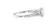 Round Solitaire Split Diamond Band Engagement Ring