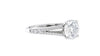 Round Solitaire Split Diamond Band Engagement Ring