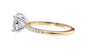 Round Solitaire Diamond Band Engagement Ring