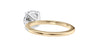 Round Solitaire Diamond Band Engagement Ring