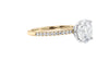 Round Solitaire Diamond Band Engagement Ring