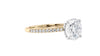 Round Solitaire Diamond Band Engagement Ring