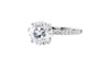 Round Solitaire Diamond Band Engagement Ring