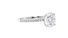 Round Solitaire Diamond Band Engagement Ring