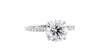 Round Solitaire Diamond Band Engagement Ring