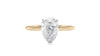 Pear Cut Solitaire Hidden Halo Diamond Engagement Ring