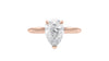 Pear Cut Solitaire Hidden Halo Diamond Engagement Ring