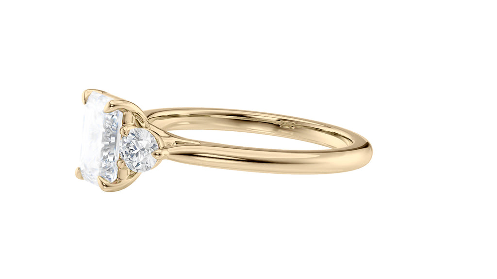 Emerald Cut Classic 3 Stone Diamond Engagement Ring