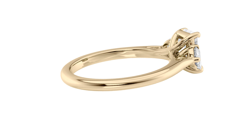 Emerald Cut Classic 3 Stone Diamond Engagement Ring