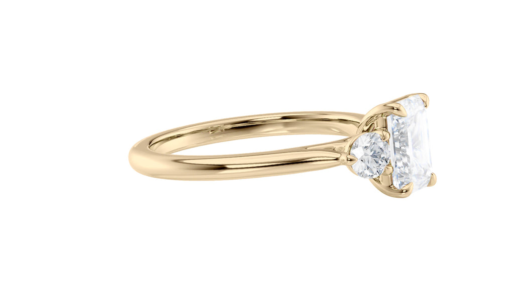 Emerald Cut Classic 3 Stone Diamond Engagement Ring
