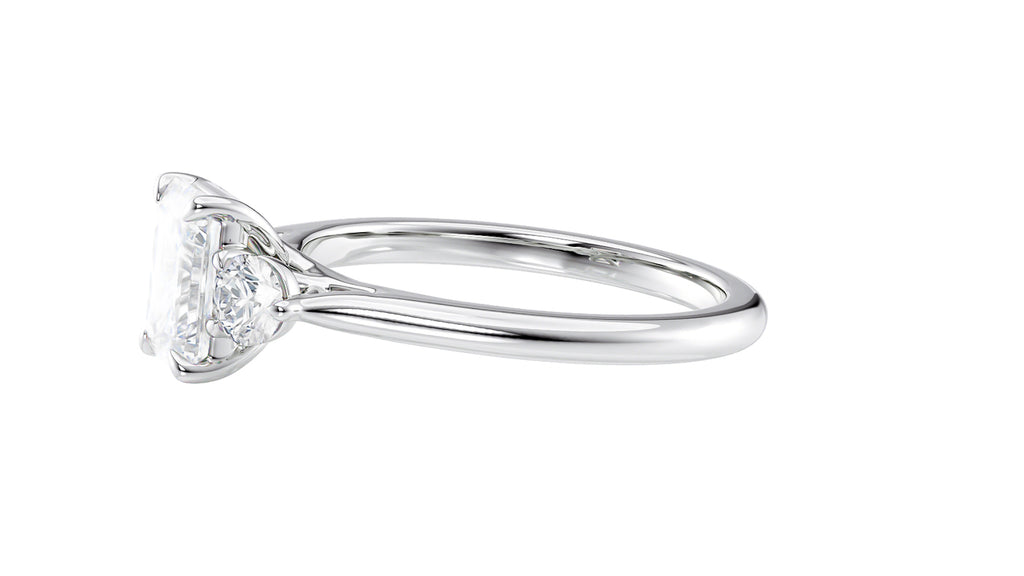 Emerald Cut Classic 3 Stone Diamond Engagement Ring