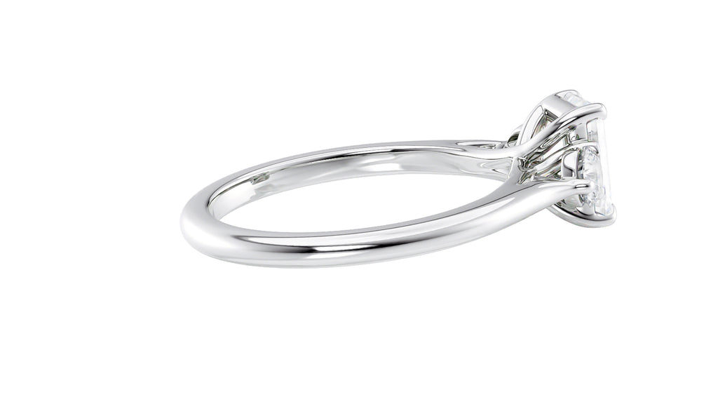 Emerald Cut Classic 3 Stone Diamond Engagement Ring