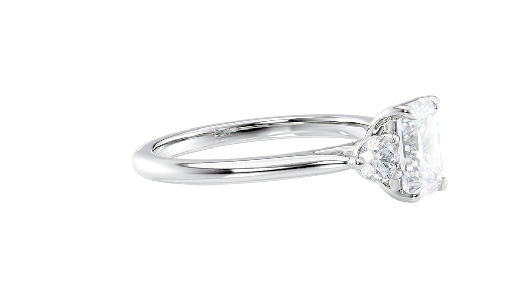 Emerald Cut Classic 3 Stone Diamond Engagement Ring