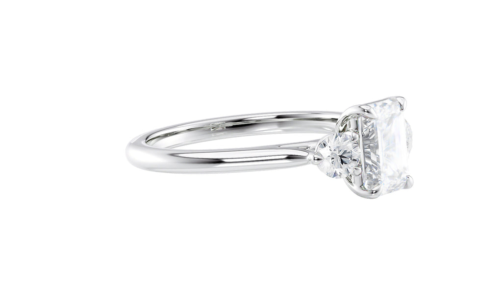 Emerald Cut Classic 3 Stone Diamond Engagement Ring