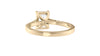 Emerald Cut Solitaire Classic Diamond Band Engagement Ring