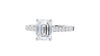 Emerald Cut Solitaire Classic Diamond Band Engagement Ring