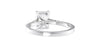 Emerald Cut Solitaire Classic Diamond Band Engagement Ring