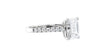 Emerald Cut Solitaire Classic Diamond Band Engagement Ring