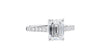 Emerald Cut Solitaire Classic Diamond Band Engagement Ring