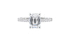Emerald Cut Solitaire Classic Diamond Band Engagement Ring