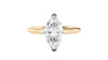 Marquise Cut Solitaire With Diamond Bridge Engagement Ring