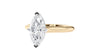 Marquise Cut Solitaire With Diamond Bridge Engagement Ring