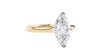 Marquise Cut Solitaire With Diamond Bridge Engagement Ring
