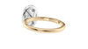 Oval Halo Plain Band Diamond Engagement Ring